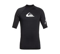 Quiksilver Garçon Quiksilver All Time - Lycra Manches Courtes Upf 50 Garçon Enfant 8-16 Ans Combinaison de soleil, Noir, 14 ans EU