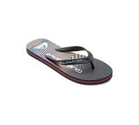 Quiksilver Homme Molokai Wordblock Sandale, Noir, Rose, 45 EU