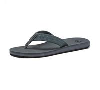 Quiksilver Men's Carver Suede 3 Point Flip Flop Athletic Sandal, Grey/Grey/Black, 15 M US