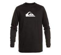 Quiksilver Men's Solid Streak LS Long Sleeve Rashguard SURF Shirt, Black, S