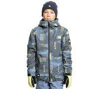 Quiksilver Mission Printed Youth JK Jacket, Shadow Checks Flint Stone, 4-5Y Boy's