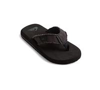 Quiksilver Monkey Abyss, Tongs garçon, Noir (Black/black/brown), 36 EU