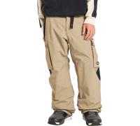Quiksilver - Pantalon de snowboard ample - Snow Down Cargo Pant Fallen Rock Motherfly Check pour Homme - Taille S - Beige Beige S