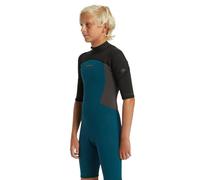 Quiksilver - Boy's 2/2 Prologue S/S SP Back Zip - Combinaison de surf - 12 - midnight turquoise