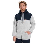 Quiksilver Pull en Polaire Keller Block Zip Homme Gris XS