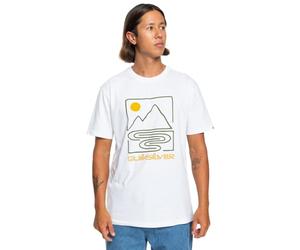 Quiksilver QS Outline Mountains SS T-Shirt, White, XL Men's