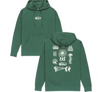 Quiksilver - Sweat à capuche en coton et en matière recylée - Salt Water Graphic Hoodie Trekking Green pour Homme en Coton - Taille XL - Vert Vert XL