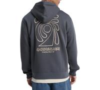 Quiksilver Sweat À Capuche En Coton Graphique Salt Water Gris Homme