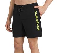 Quiksilver Swimwear Maillot de Bain pour Homme avec Doublure élastique et Confortable, Design uni, Noir, Taille S