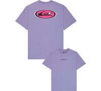Quiksilver - T-shirt urbain en coton biologique - Fractured Wave SS Tee Daybreak pour Homme en Coton - Taille S - Violet Violet S