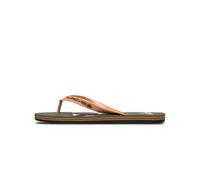QUIKSILVER Tongs 'Molokai Stripe 25' kaki / olive / orange clair / noir, Taille 39