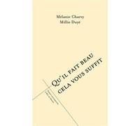 Qu'il fait beau cela vous suffit Mélanie Charvy (Auteur), Millie Duyé (Auteur)