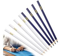 Quilax Lot de 8 craies de couturière - 2 couleurs - Craie de couture - Marqueur pour tissu - Marqueur pour tissu - Marqueur pour divers tissus, cuir, artisanat (doit être taillé avec un taille-crayon)