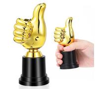 Quilax Mini trophée Thumbs Up en plastique de 13 cm pour célébrations, sports, salle de classe, bureau et compétitions