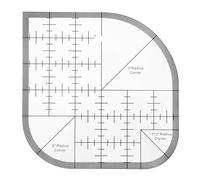 Quilax Pince coupante d'angle courbée, règle patchwork, règle de découpe d'angle incurvée, règle courbée, pour bricolage, accessoires de couture, patchwork, artisanat