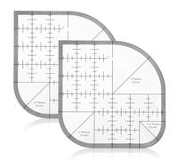 Quilax Pince coupante d'angle courbée, règle patchwork, règle de découpe d'angle incurvée, règle courbée, pour bricolage, accessoires de couture, patchwork, artisanat