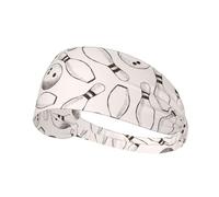 Quilles et Boules de Bowling,Bandeau de Sport Unisexe, Bandeau élastique Multi-usages pour Cheveux