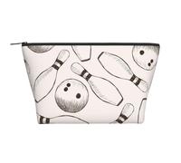 Quilles et boules de Bowling, Trousse de Toilette Trousse de Maquillage Sac à cosmétiques Trousse de Toilette de Voyage Portable