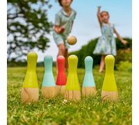 TP Toys Jeu de Quilles en Bois FSC® - Dès 3 Ans - Jeu d’Adresse Extérieur pour Enfants et Famille - Activité Ludique en Plein Air - Parfait pour Jardin et Moments Convivial