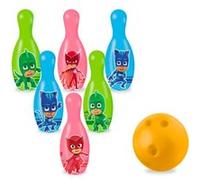 Jeu de quilles Pyjamasques - MONDO - 6 quilles en plastique et 1 boule - Pour enfant à partir de 3 ans