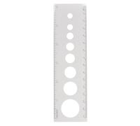 Quilling Règle/Gabarit Cercles, 16x4,5cm,De0,7cm-2,5cm, 1pce.