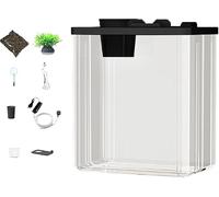 QUILSTM Admirez Les Aquariums à Poissons bêta offrant Une clarté,Blanc,L | inégalée et une grande robustesse grâce à leur transparence exceptionnelle.