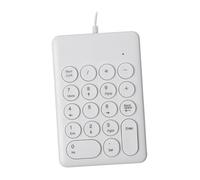 QUILSTM Clavier numérique de comptabilité financière à 18 Touches. Outil fiable, Compatible avec Divers appareils et Plateformes. Caractères Ronds, 269 Touches Blanches, 13.6 x 9.2 cm
