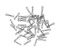 QUILSTM Émerillons de pêche à Anneaux Pleins, connecteurs d'hameçon à roulement Billes, Accessoires de pêche la Carpe, matériaux Haute résistance et durables, connecteurs