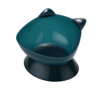 QUILSTM Gamelle d'eau surélevée et résistante pour Chatons, facilitant Une Alimentation Saine, pour Chats et Chiots, Bleu, 12.3 x 3.5 cm x 10 cm