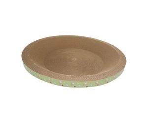 QUILSTM Griffoir Fonctionnel pour Chat, gamelle et griffoir pour assurant Un Espace sécurisé pour Le Bien-être des Chats et Petits Animaux. Convient, Jaune Vert, 48 x 8.5 cm