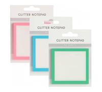 QUILSTM Lot de 3 blocs-notes pailletés avec inscription « Déclaration » et « Flash Sticky Notes » pour tous les décors