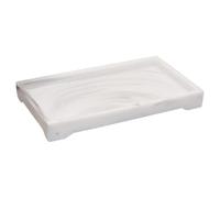 QUILSTM Plateau de rangement décoratif pour bijoux, pouf de salle à manger | coiffeuse commode en résine, motif marbre, porte-bijoux, présentoir pour mouchoirs et bougies.