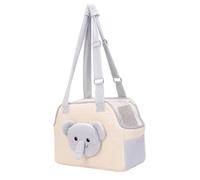Quilted Cat Carrier Purse, Breathable Pet Shoulder Bag | Durable nylon material, breathable mesh window design, fits for travel, ideal for small pets Bleu M