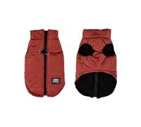 Quilted Down Jacket Wide Collar Velcro Size L/40cm Navy Blue