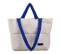Quilted Puffy Tote - Winter Down Satchel, Large Capacity Handbag, Zipper Pocket Design | Casual Vintage Style Daily Usage Carry Storage Convenience, Girlfriend Wife Mother Gift Option Lightweight Soft
