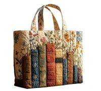 Quilted Tote Bag for Women, Vintage Quilted Bags Shoulder Tote，Book