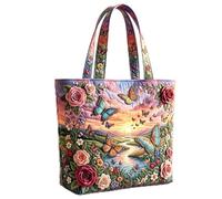Quilted Tote Bags for Women, Large Capacity Multi-size Handle Handbag (005)