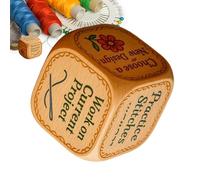 Quilter Decision Dice | Cube en bois 6 côtés Quilter Aide à la décision - Accessoires de bricolage pratiques pour les artistes brodeuses débutantes enthousiastes œuvre d'art cours de tricot atelier