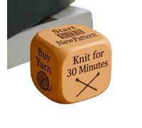 Quilter Dice - Dés en bois à 6 côtés avec tâches de matelassage gravées, outil d'artisanat de tricot et de matelassage pour les passionnés, les femmes, les amies, les artisans, les professionnels, les