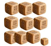 Quilter’s Dice, Handmade Wooden Dice, Quilting Decision 6 Sided Dices with Engraved Tasks, Fun Practical Tool for DIY Sewing Enthusiasts, Unique Gift for Quilters Crafters, Board Games(9pcs)