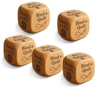 Quilter’s Dice Handmade Wooden Quilter’s Decision Dice With 6 Engraved Quilting Tasks, Novelty Quilt Guild Gifts, Fun Sewing Gift Sewists & Craft Lovers, Christmas Valentine’s Day(5pcs)