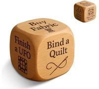 Quilter’s Dice Handmade Wooden Quilter’s Decision Dice With 6 Engraved Quilting Tasks, Novelty Quilt Guild Gifts, Fun Sewing Gift Sewists & Craft Lovers, Christmas Valentine’s Day(1pc)