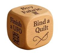 Quilter’s Dice, Handmade Wooden Quilting Decision Dice with 6 Engraved Sewing Tasks, Unique Sewing Room Decor, for Quilters, Sewists & Craft Lovers (1PCS)