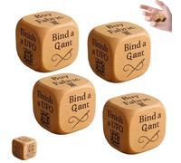 Quilter’s Dice, Luckkys Wooden Decision Dice for Quilters & Sewists, with 6 Engraved Quilting Tasks, Enthusiasts, Creative Tool for Quilting Projects, Handmade Fun Sewing Gift for Quilters (4PCS)