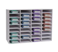 Quiltern Boîte aux lettres de bureau - Organiseur de littérature 24/36 compartiments, support de rangement de documents (36 (blanc)