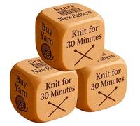 Quilter's Dice, dés à 6 Faces en Bois pour Prendre des décisions en matière de Quilting, activités interactives Amusantes pour Les Amis, la Famille, Les Couples, la Maison,(3 pièces) B