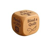 Quilter's Dice, Dés De Décision en Bois Luckkys, Motivation Artisanale, 6 Tâches De Quilting Gravées, Outil De Motivation Amusant pour Le Quilting Et Cadeau Artisanal (1pcs)