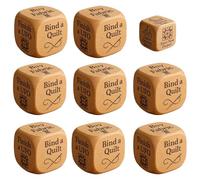 Quilter's Dice, Dés De Quilting en Bois Faits Main avec 6 Tâches De Couture Gravées, Un Jeu Créatif Et Amusant pour Les Amateurs De Quilting, De Couture Et D'artisanat Qui Stimule l'inspiration. 8PCS