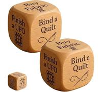 Quilter's Dice, Handmade Wooden Decision Dice, Fun Gift for Quilters, Sewists & Craft Lovers to Add Excitement to Sewing Routine (Primary Color,2pcs)