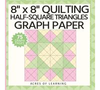 Quilter's Half Square Triangle Graphing Paper, Quilt Design Layout Templates, 8" x 8" Graph Paper Grid